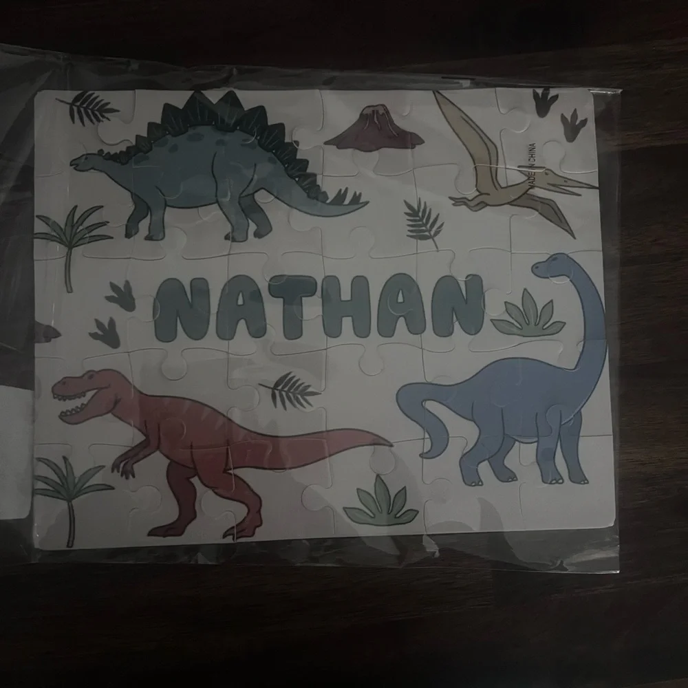 New in Package Caden Lane Custom “Nathan” Dinosaur 30 Piece Puzzle